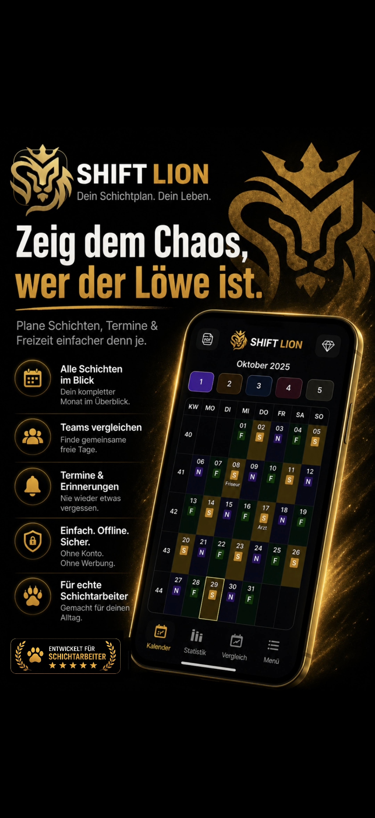 Shift Lion Kalender